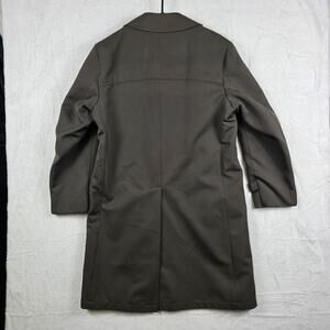 Mens Barometer Trench Coat Brown Military Style W/ Liner Rain Resistant Size 40R